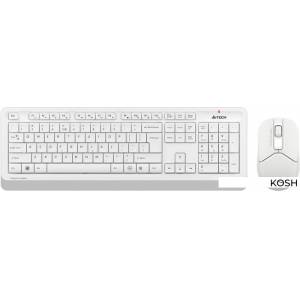 Беспроводной комплект (клавиатура+мышь) A4Tech Fstyler FG1012 (USB, белый)