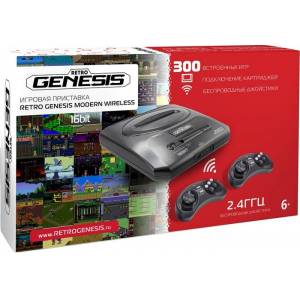 Игровая приставка Retro Genesis Modern Wireless + 300 игр + 2 беспроводных джойстика (ConSkDn93)