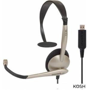 Гарнитура (микрофон+наушники) KOSS CS95 USB (чёрно-золотистая)