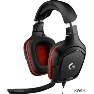 Гарнитура (микрофон+наушники) Logitech G332 (981-000757)(чёрно-красная)