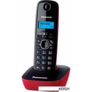 Радиотелефон Dect Panasonic KX-TG1611RUR (красный)