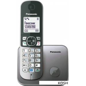 Радиотелефон Dect Panasonic KX-TG6811RUM (серебристо-серый)